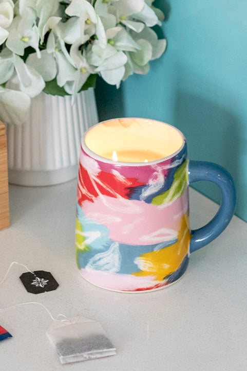 Sweet Grace Double Wick Candle in Multicolor Mug #55