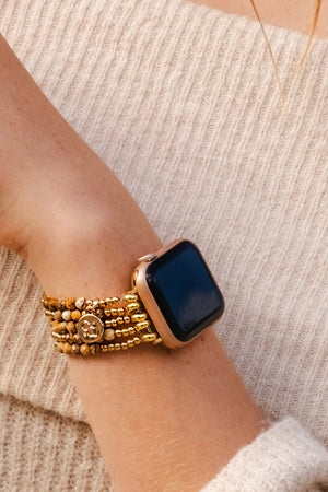 Cape Diablo Golden Earth Jasper Stack Bracelet Watch Strap for Apple Watch- Shine Bright Collection
