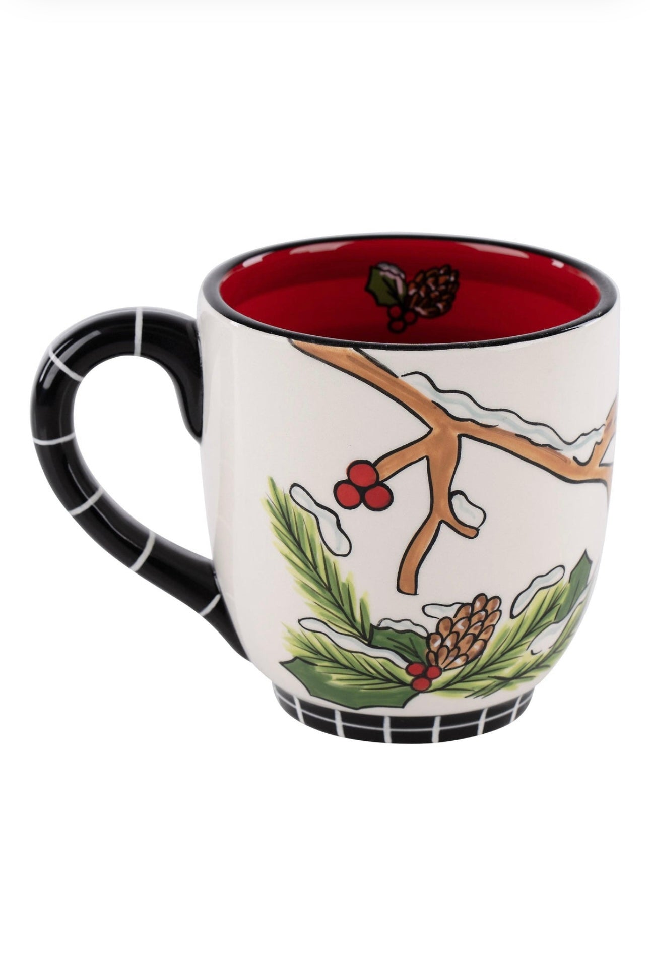 Red Bird Holly Branch Mug by Glory Haus