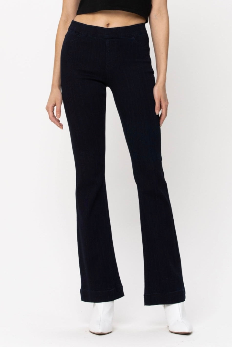 Cello Extra Dark Denim Pull On Ultra Stretchy Flare Jean Jegging