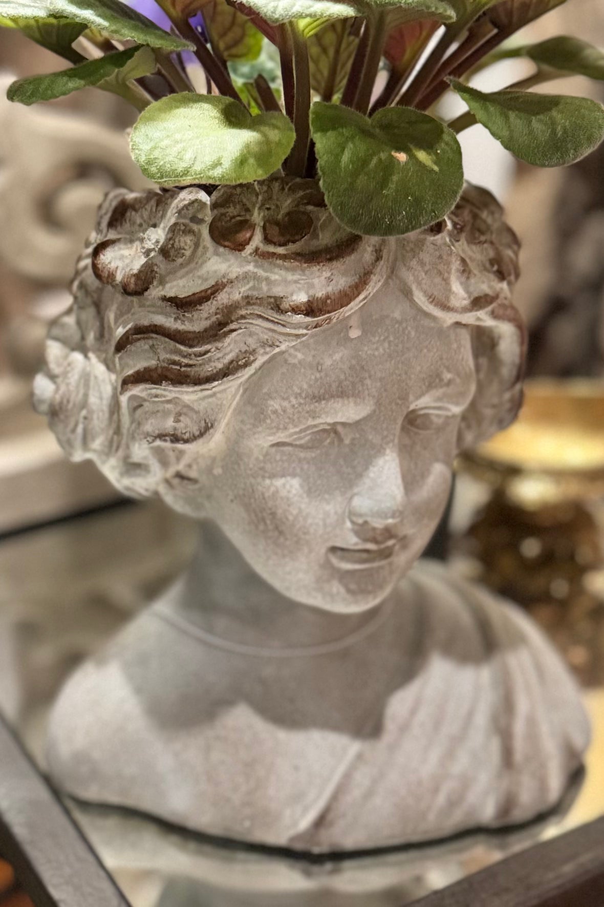 Garden Goddess Bust Planter- 10"