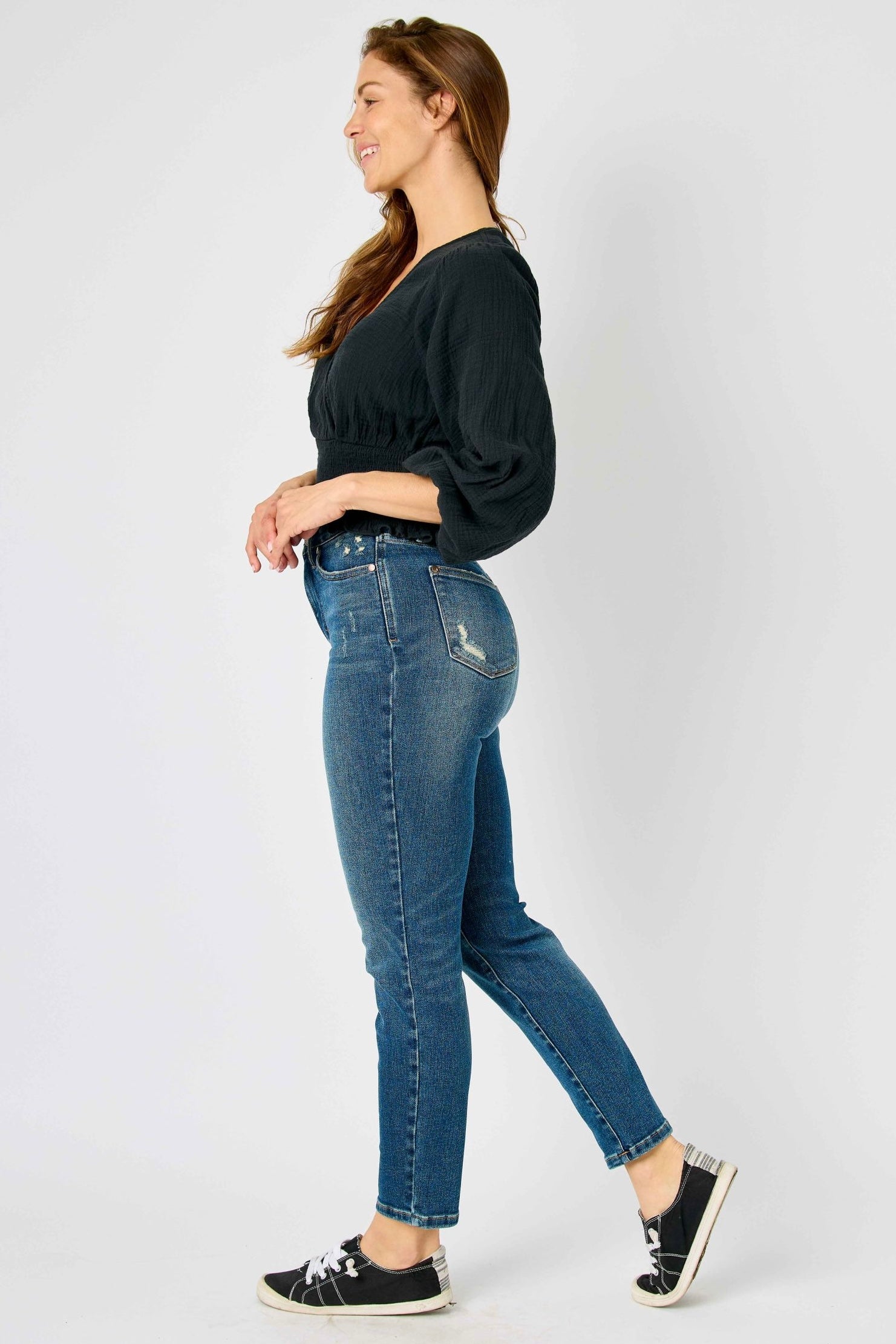 Judy Blue High Waisted Tummy Control Dark Denim Slim Jean 88776REG