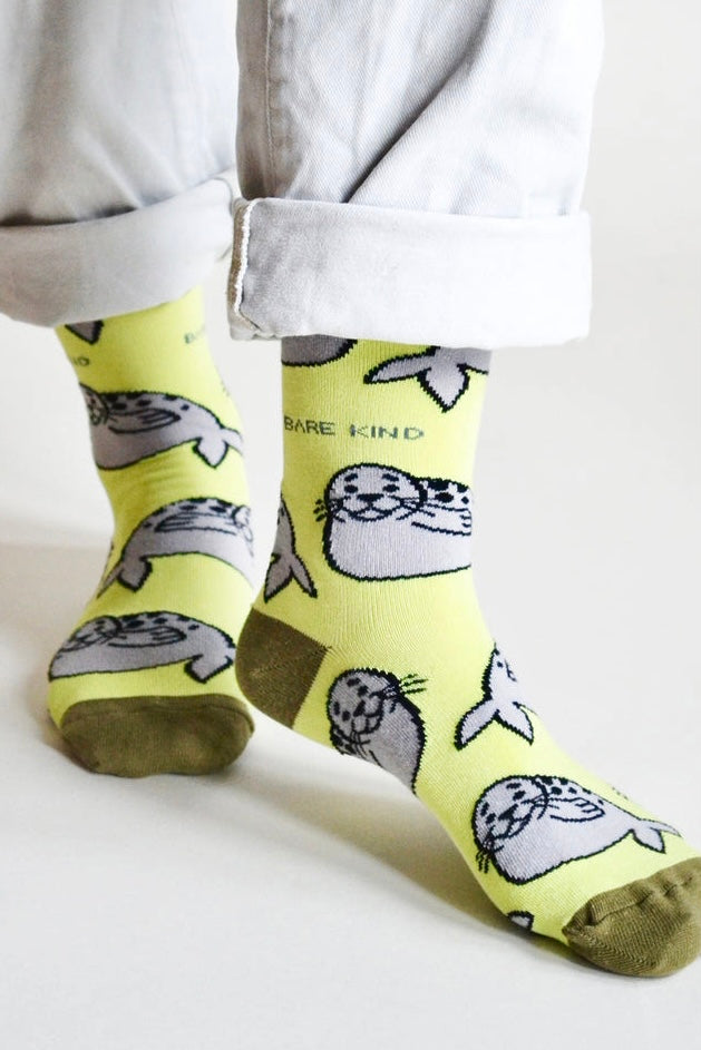 Bare Kind Save the Seals Socks