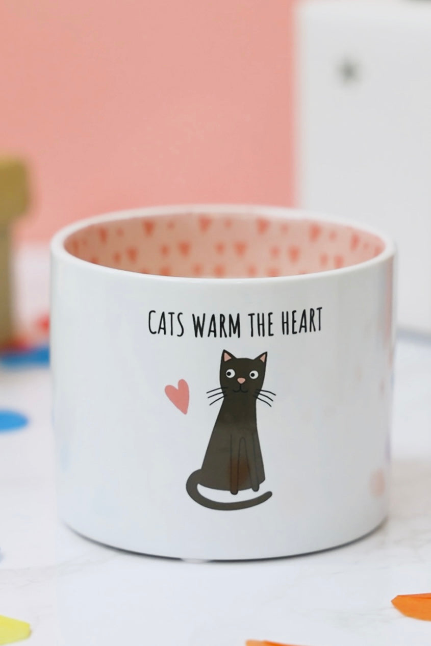 Cats Warm The Heart Wax Reveal 8 Ounce Candle