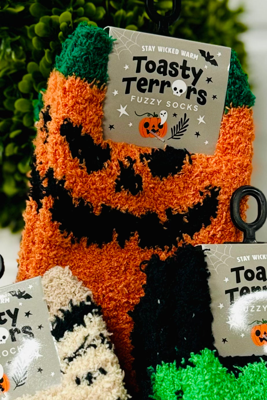 Toasty Terrors Fuzzy Halloween Socks