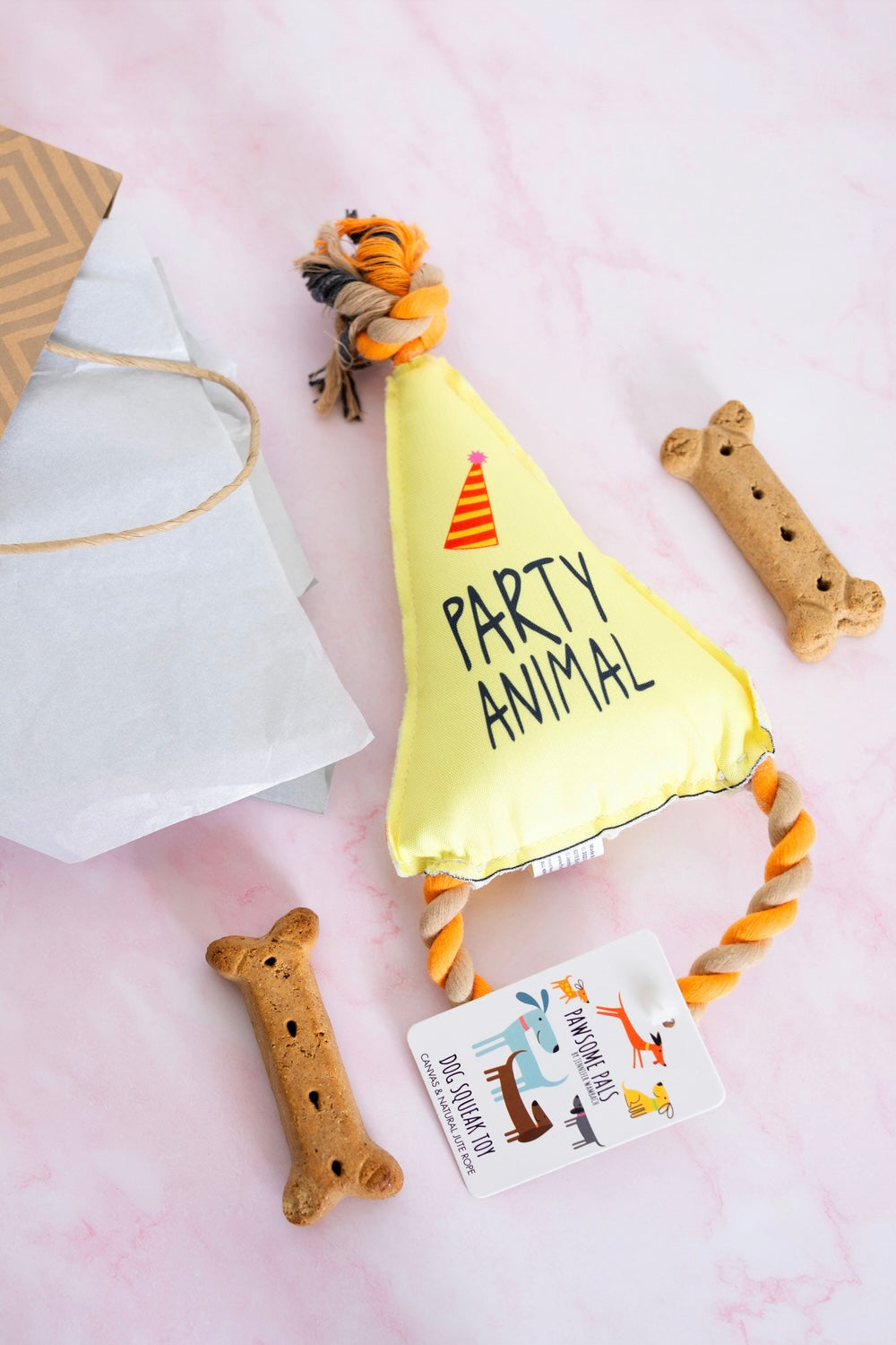 Party Animal Dog Squeak Toy by Pawsome Pals