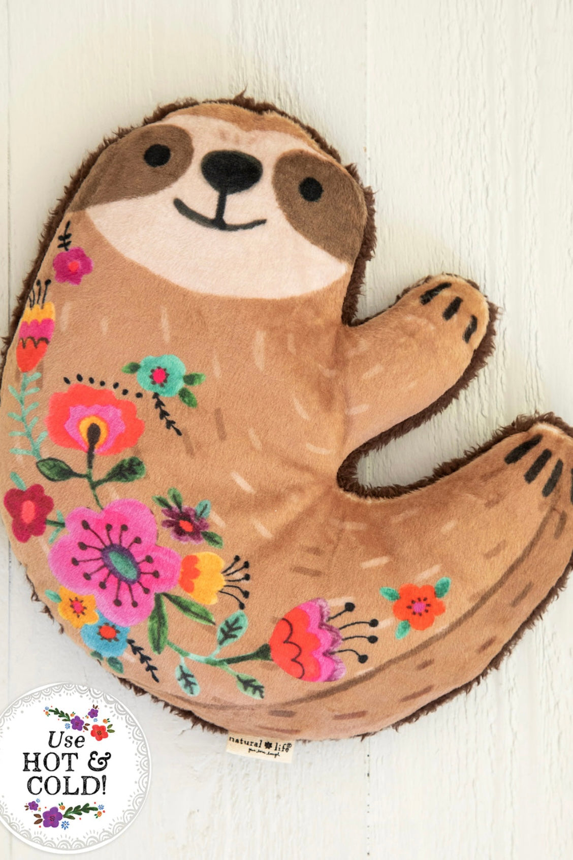 Natural Life Sloth Sherpa Microwavable Heating Pad