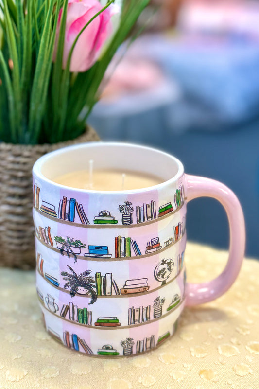 Sweet Grace Double Wick Candle in Book Lovers Mug #56