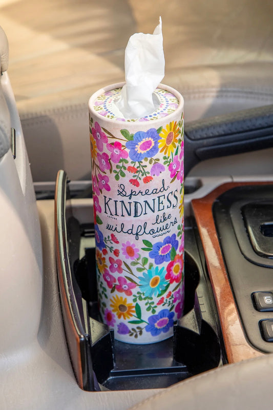 Natural Life Car Tissues- Spread Kindness Like Wildflowers
