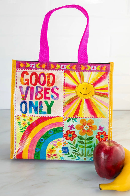 Natural Life Insulated Lunch Bag-Good Vibes Only