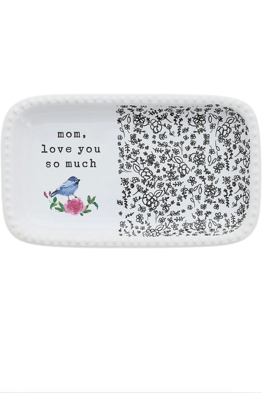 Mom 5” x 3” Keepsake Dish