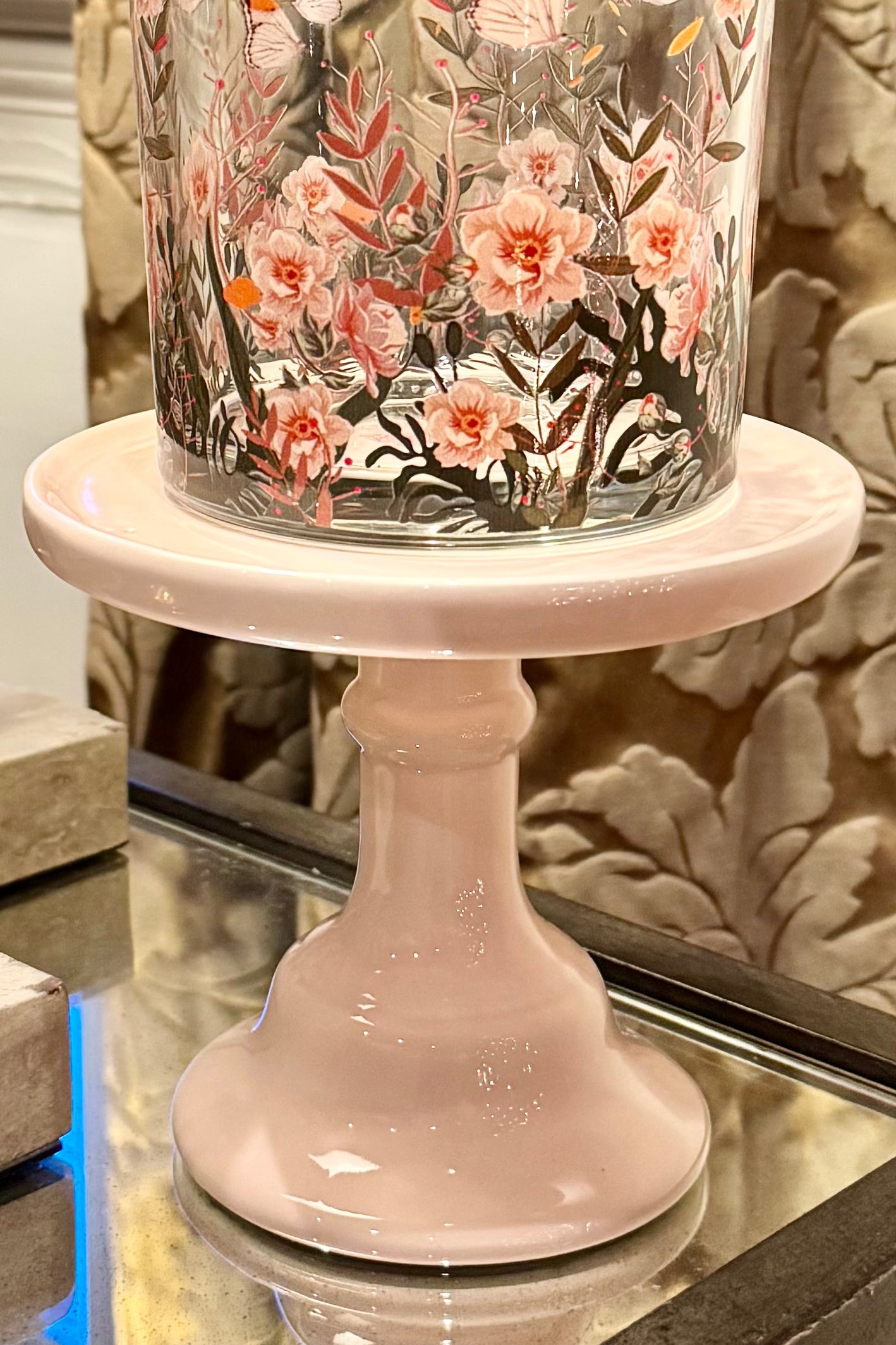 Pale Pink Pedestal Stand