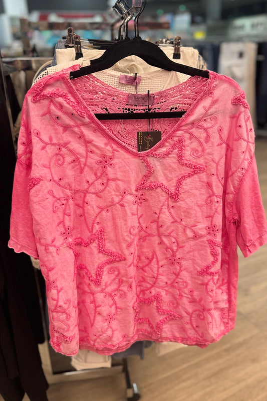 Pink Star Marisima Perfect Fit One Size Mineral Washed Tee