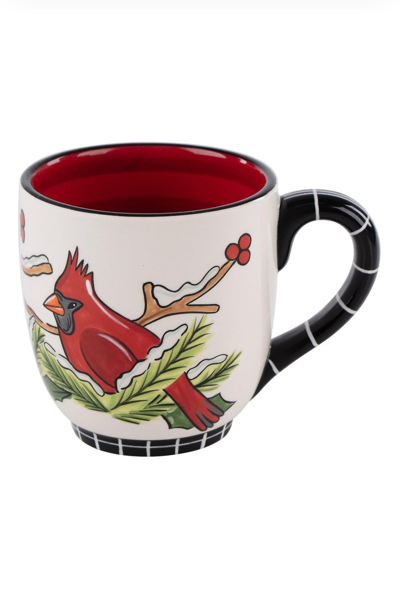 Red Bird Holly Branch Mug by Glory Haus