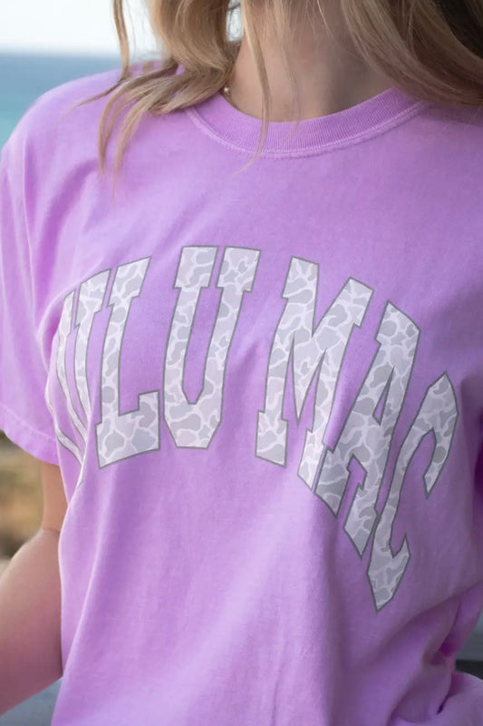 Lulu Mac Lilac Camo Comfort Colors Tee