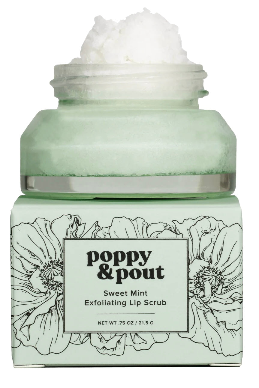 Poppy & Pout Sweet Mint Premium Organic Lip Scrub