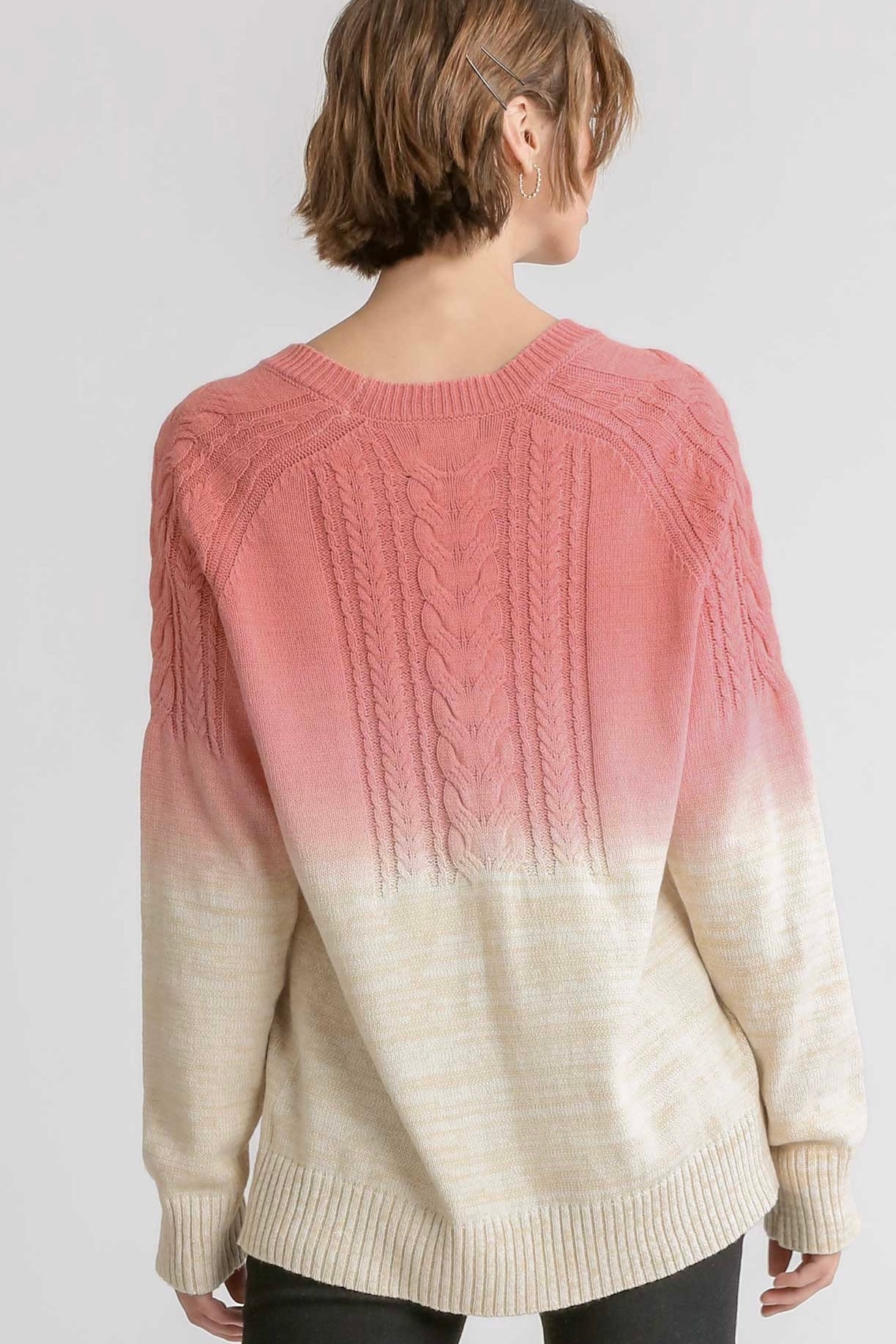 SALE! $24.99 Umgee Berry Ombré Cableknit Sweater- reg. $33.99