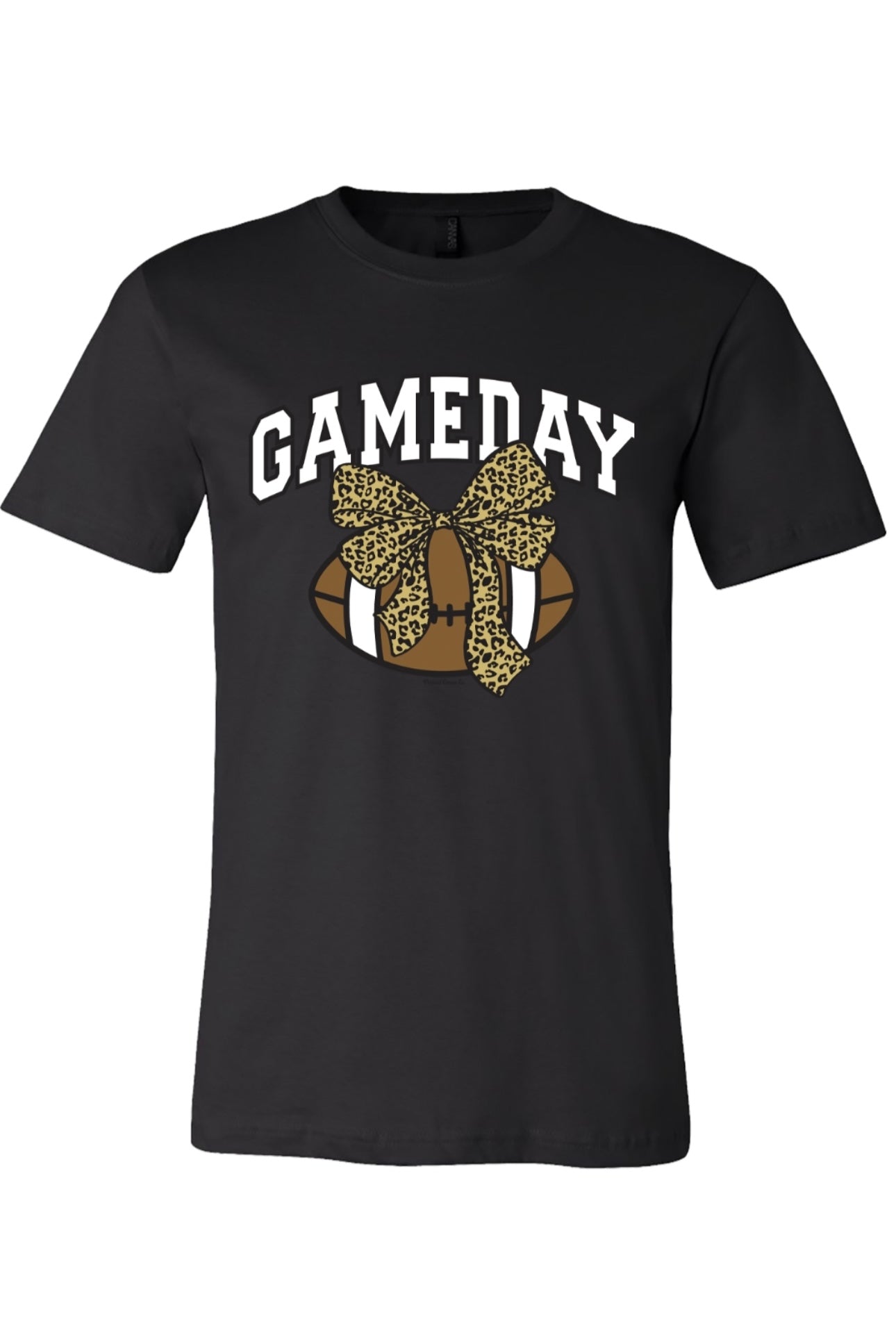 Jasper Vikings Game Day Football with Printed Bow Tee Shirt