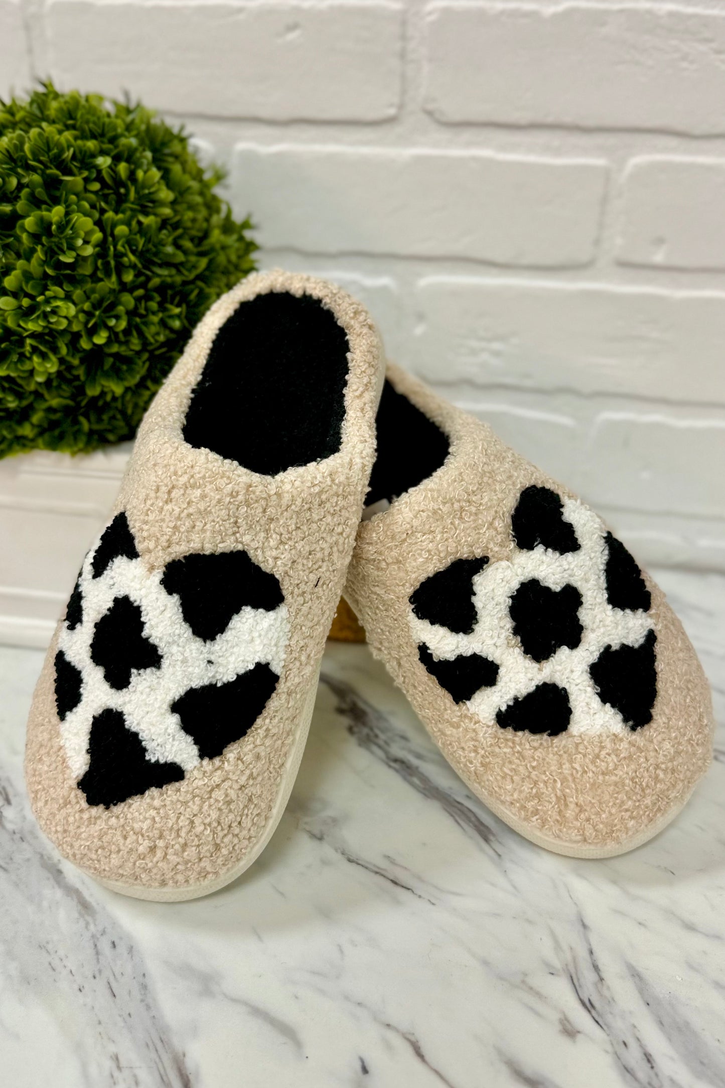 Cowabunga Super Fuzzy Slipper Slides by Two Left Feet