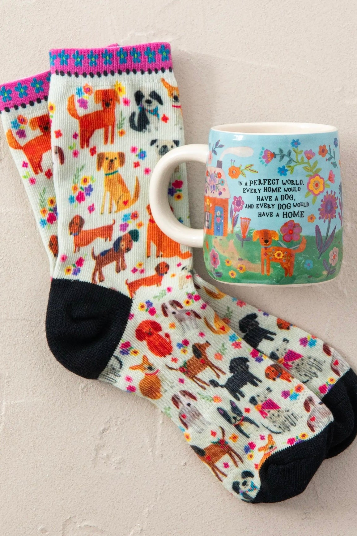 Natural Life Sock and Mug Set- Every Dog Has a Home