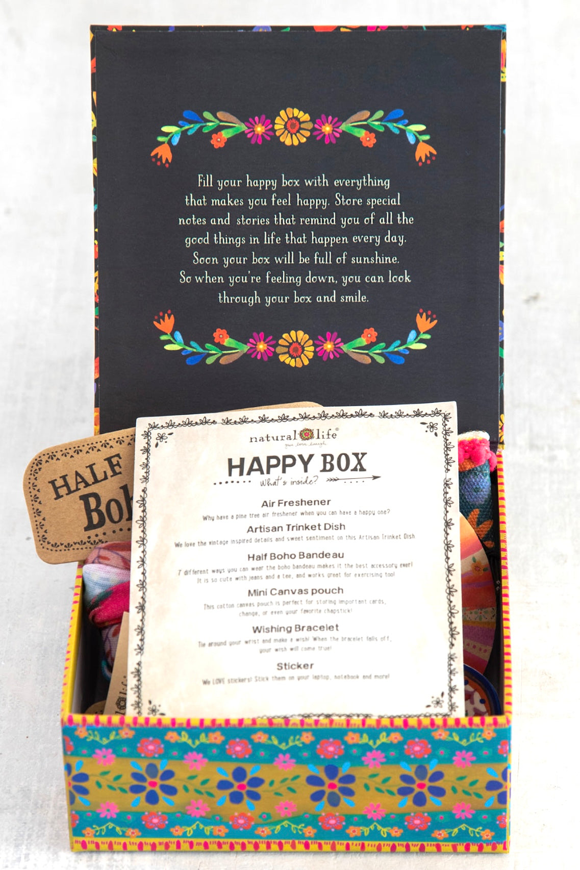 Natural Life Happy Box- Black Colorful