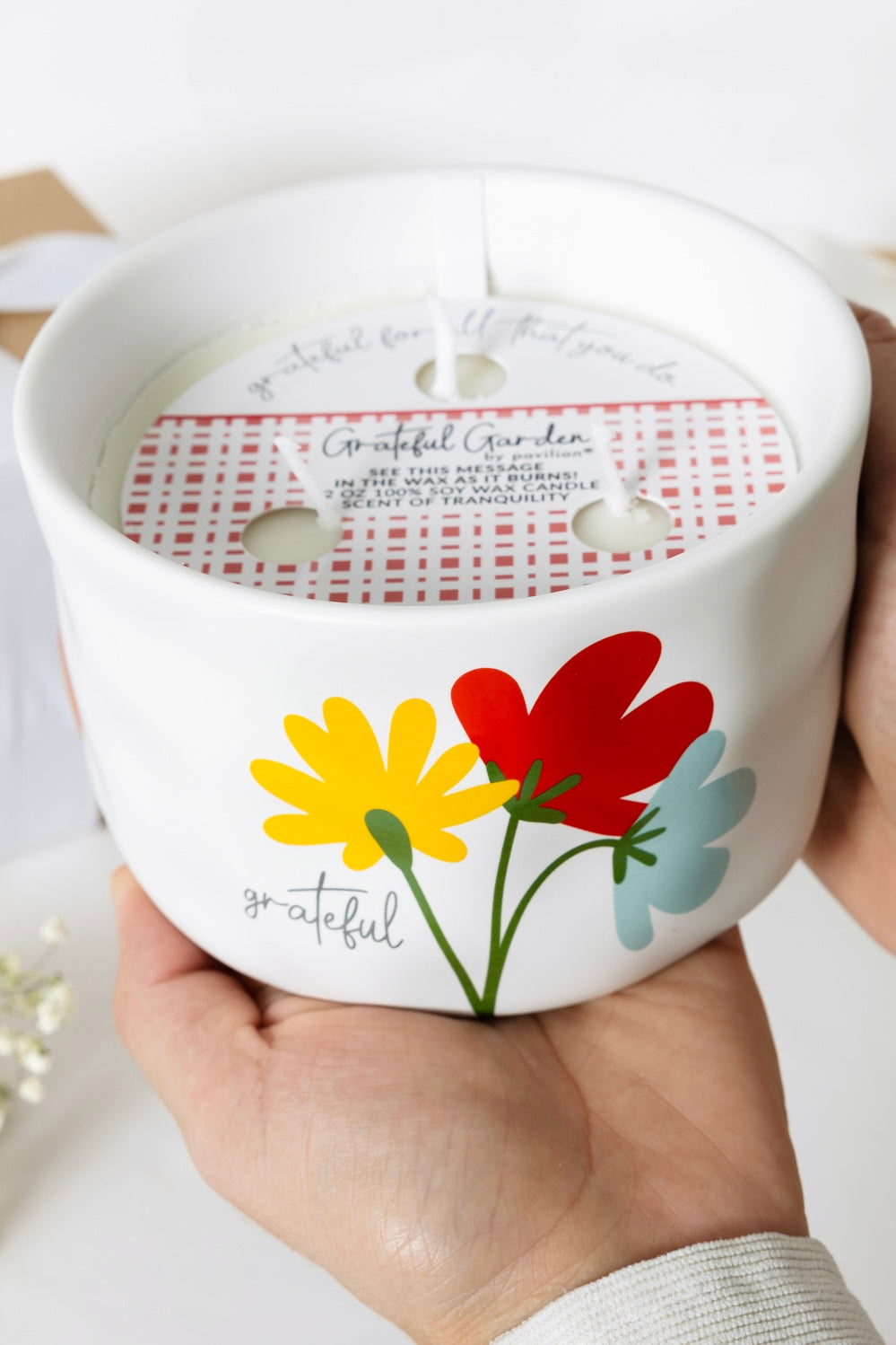 Grateful Wax Reveal Triple Wick Candle- Grateful Garden Collection