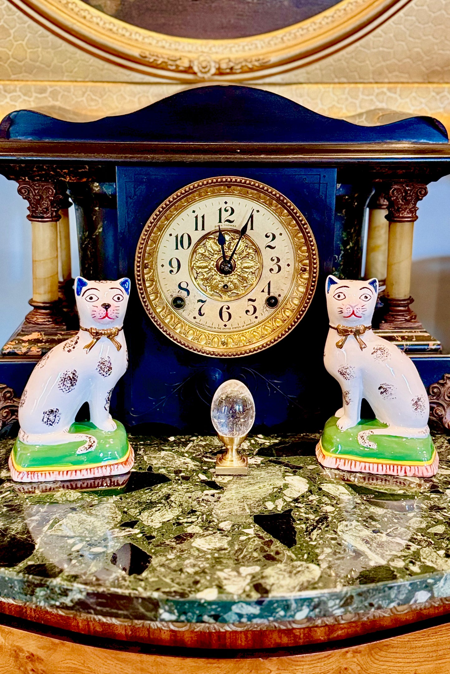 Pair of Whimsical Cat Figurines