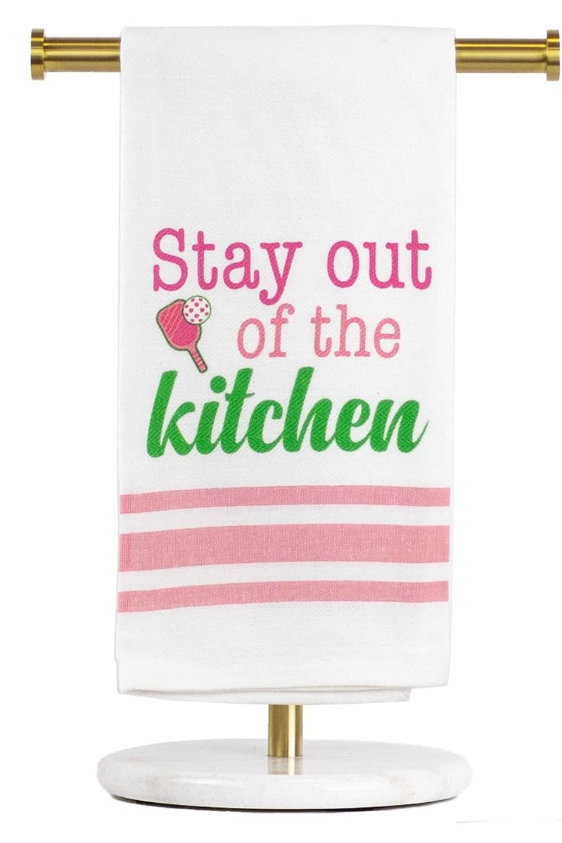 Pickleball Stay Out of the Kitchen Hand Towel