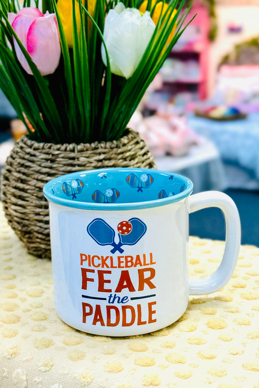 Pickleball Fear The Paddle 18 Ounce Mug