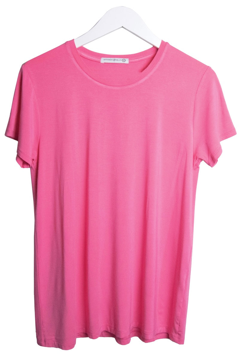 Amanda Blu Luxe Tee Shirt in White, Black, or Blossom Pink