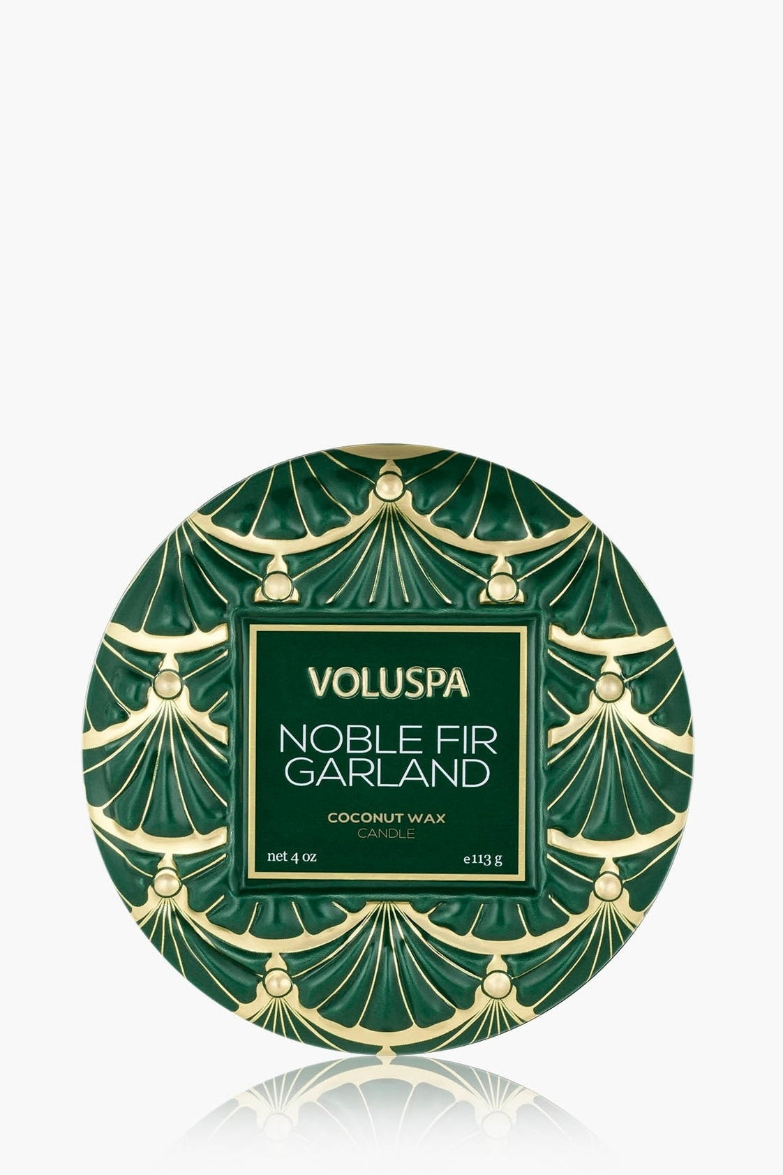 Voluspa Noble Fir Garland 4 oz Mini Tin Candle