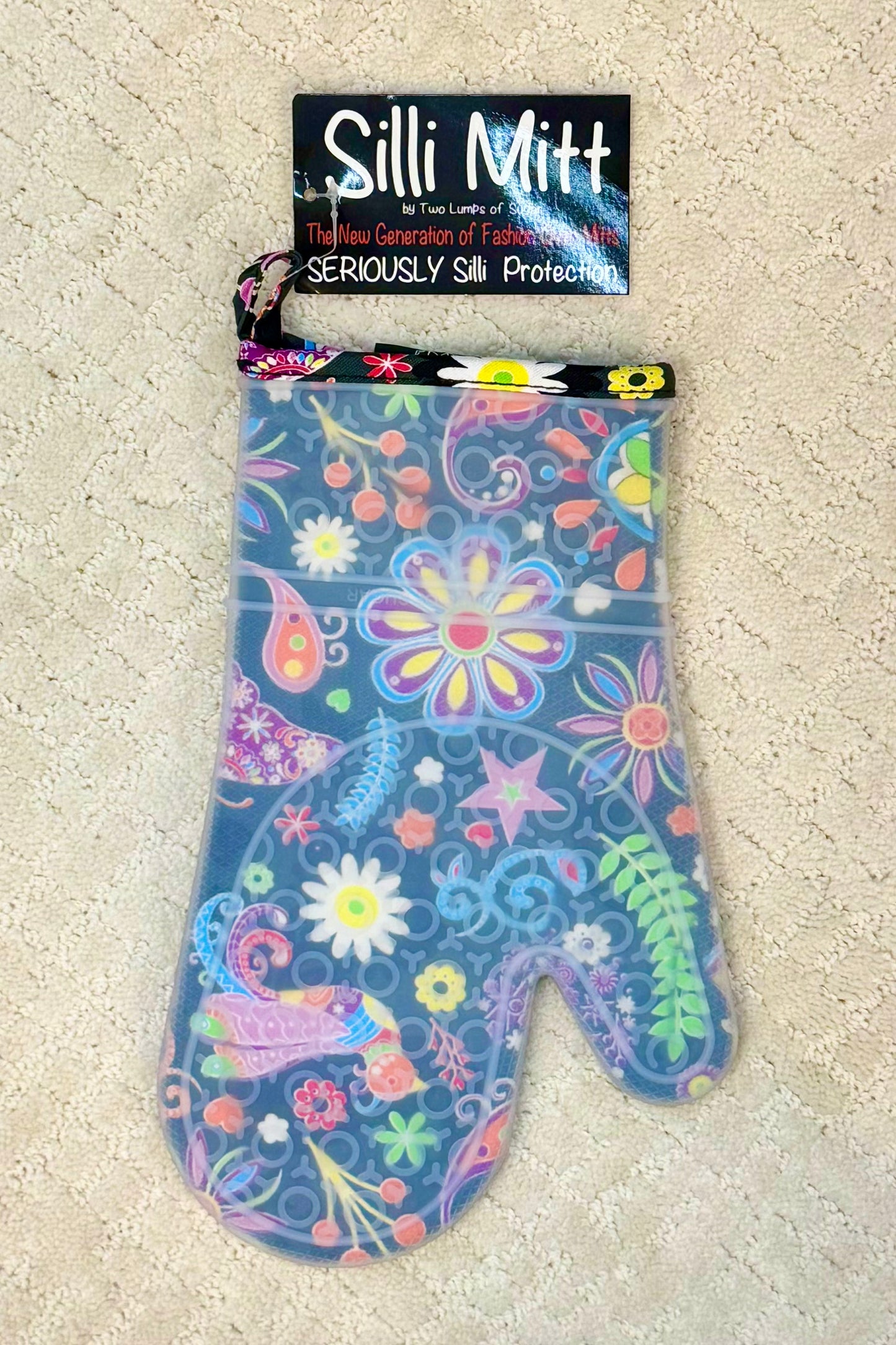 Pop Floral Silli Mitt Silicone Hand Protection