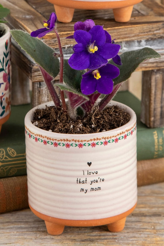 Natural Life Artisan Planter- Love That You're My Mom