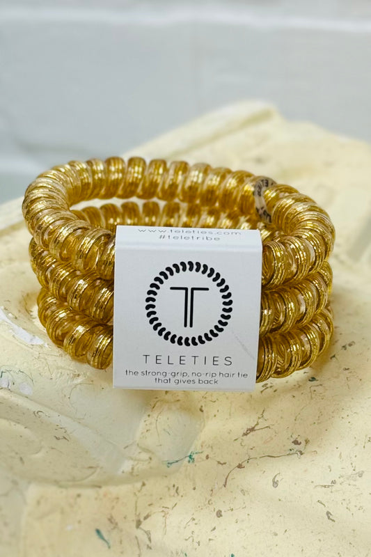 Teleties Spiral Hair Coils | Large | Good As Gold Hair Ties