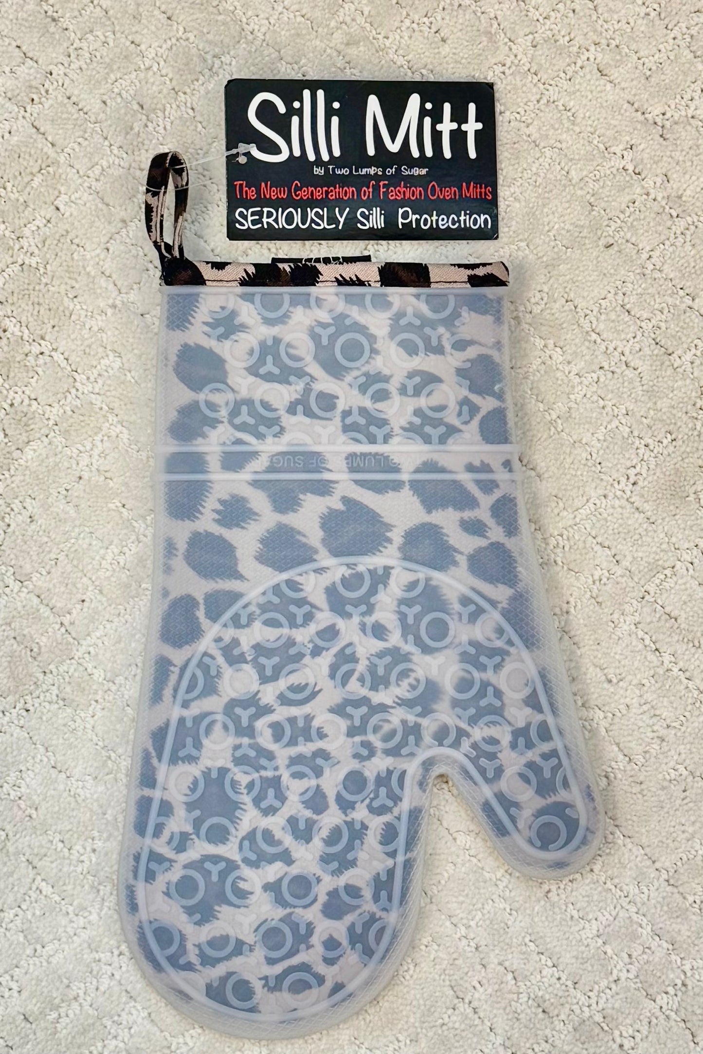 Leopard Silli Mitt Silicone Hand Protection