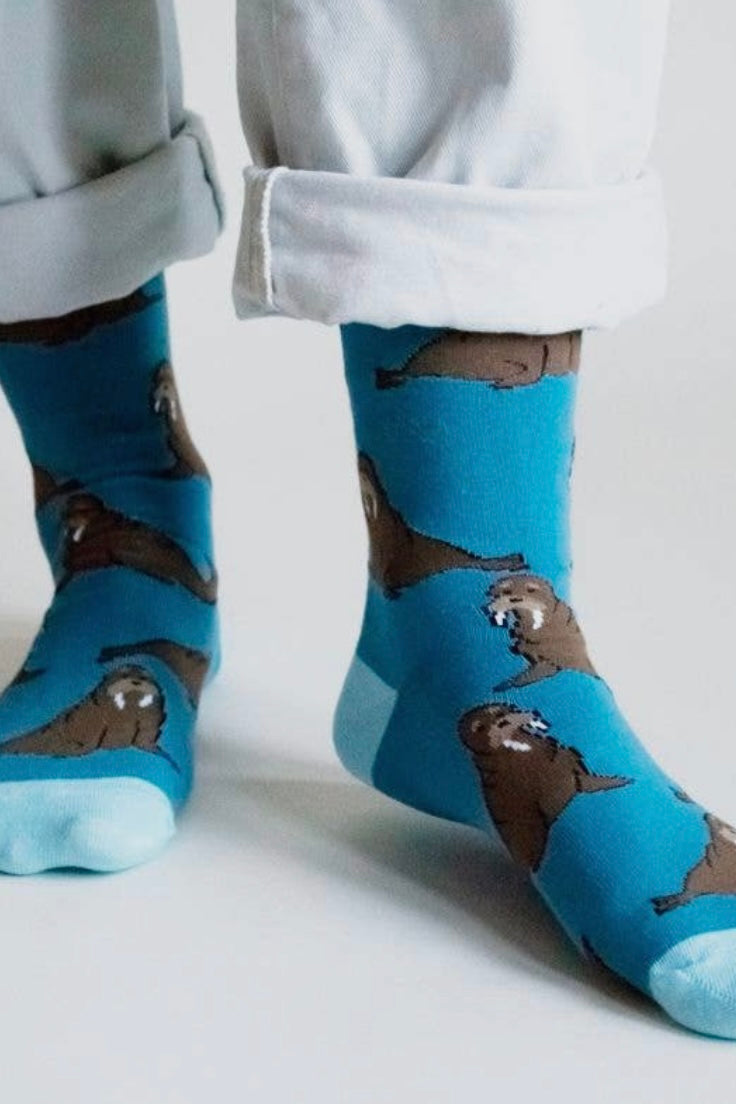 Bare Kind Save the Walruses Socks