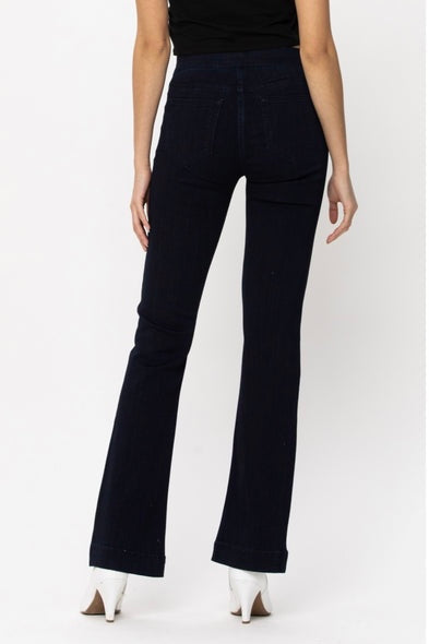 Cello Extra Dark Denim Pull On Ultra Stretchy Flare Jean Jegging