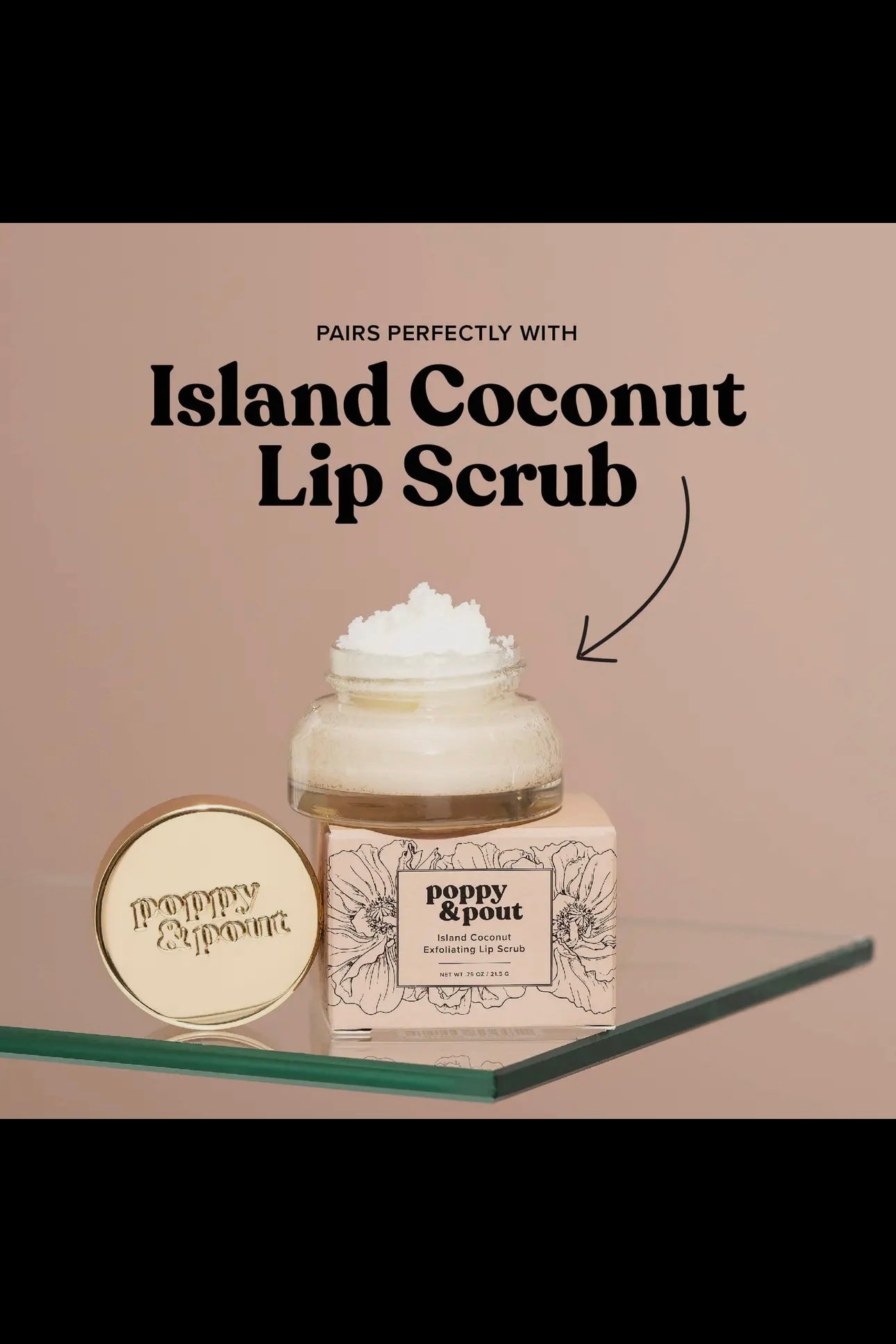 Poppy & Pout Island Coconut Premium Organic Lip Balm