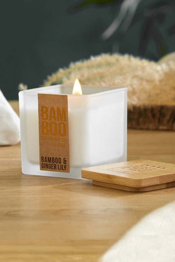 Bamboo Eco-Friendly Soy Candle- Bamboo & Ginger Lily - Small