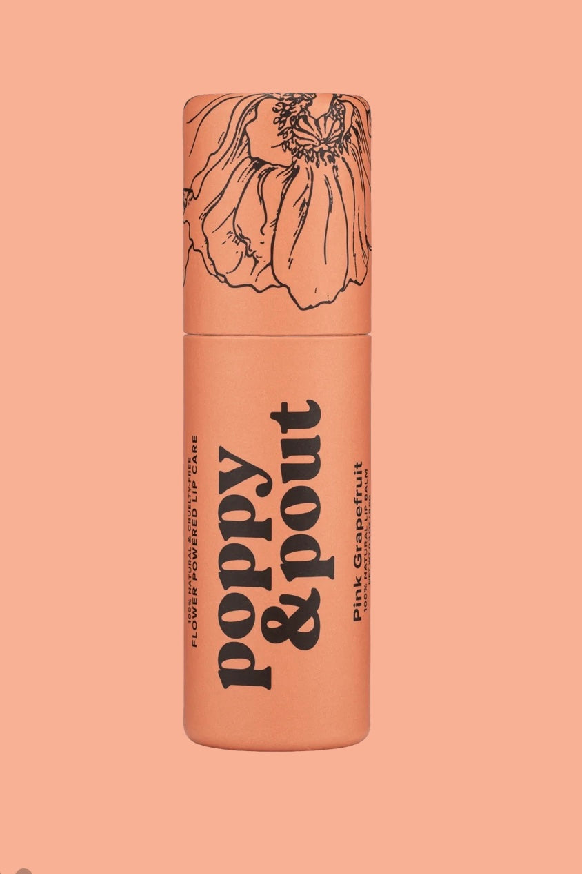 Poppy & Pout Pink Grapefruit Premium Organic Lip Balm