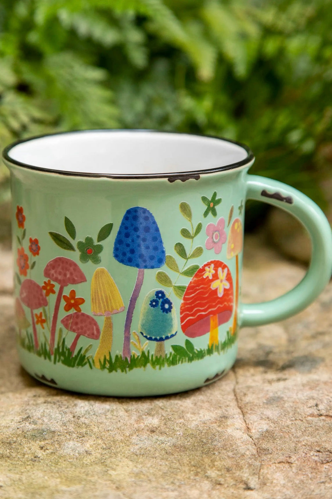 Natural Life Camp Coffee Mug with Mushrooms