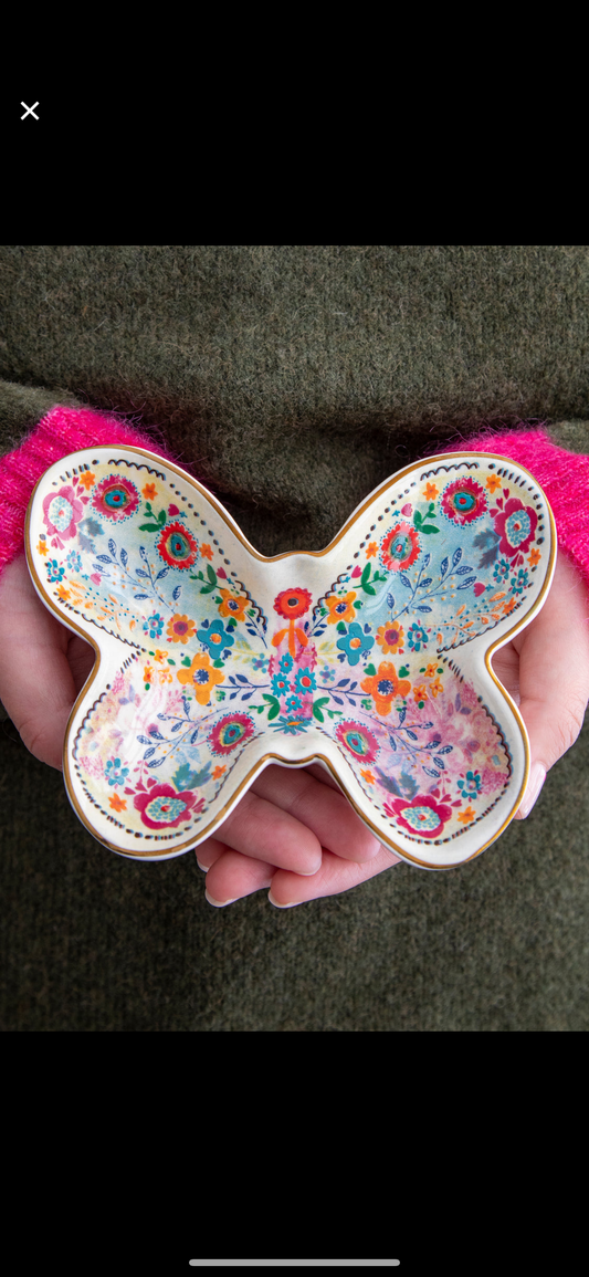 Natural Life Butterfly Trinket Bowl