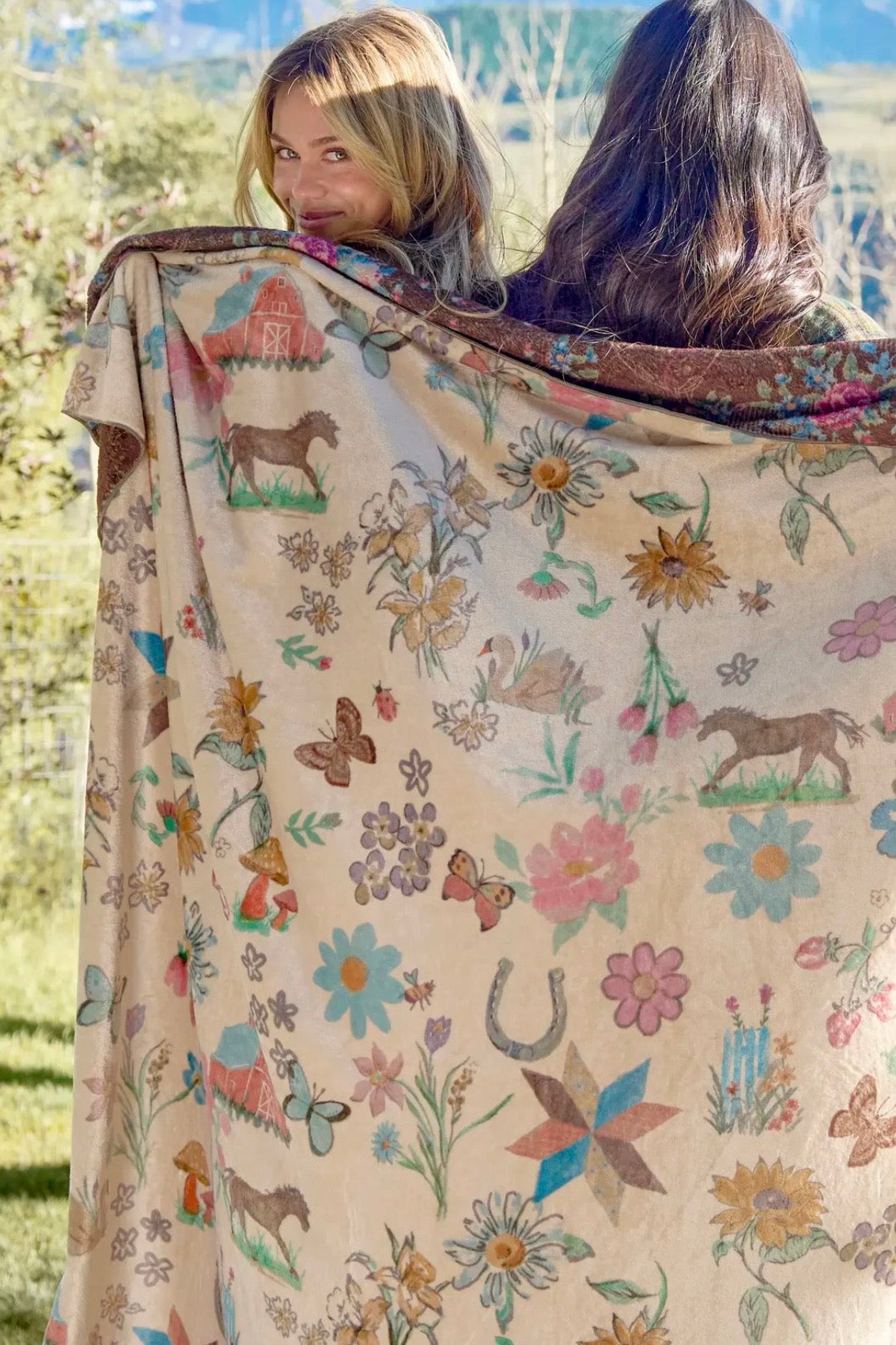 Natural Life XL Cozy Blanket- Farm Days