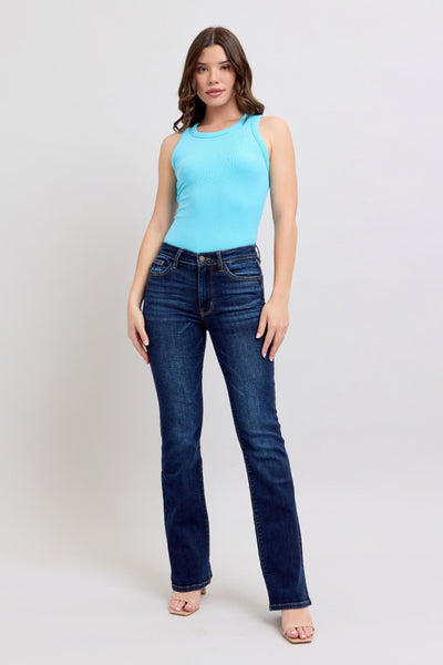 Judy Blue Dark Wash Bootcut Mid-Rise Jeans