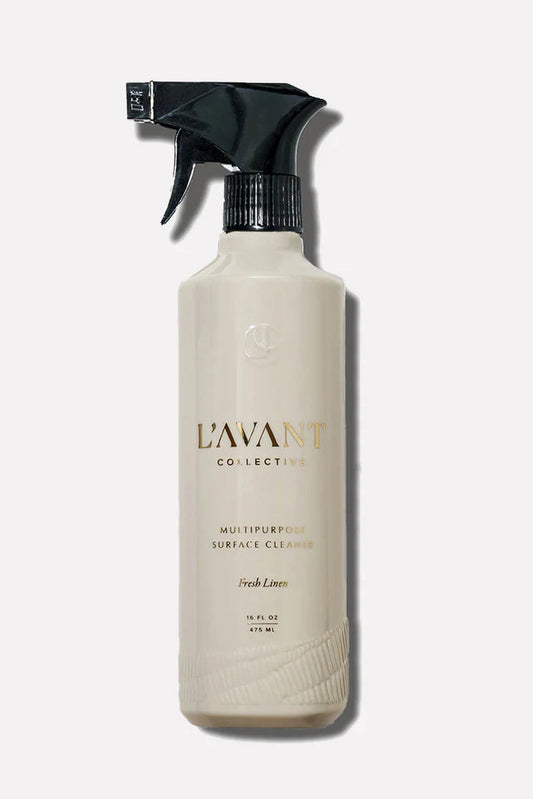 L'Avant Collection surface cleaner bottle on a white background
