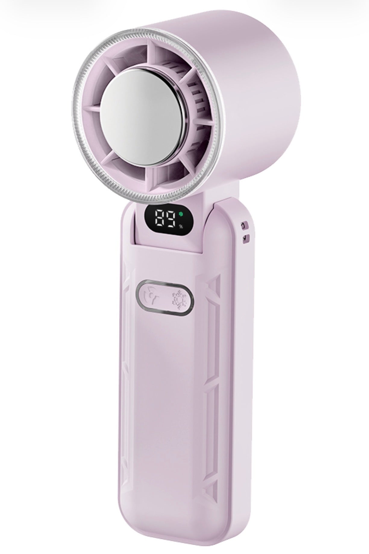 Sanis High Flow Rechargeable Handheld Fan with Cool Touch Center- 3600mAh Purple