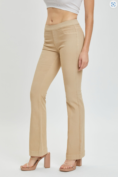 Cello Ultra Stretchy Chai Tea Pull On Flare Khaki Jegging