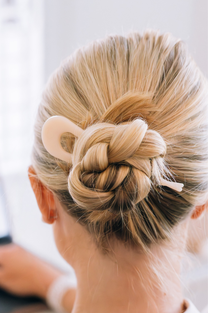 Teleties French Hair Pin- Almond Beige