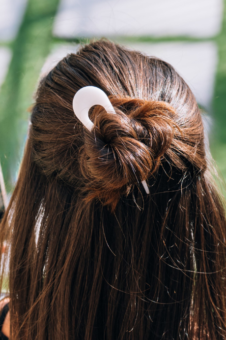 Teleties French Hair Pin- Coconut White