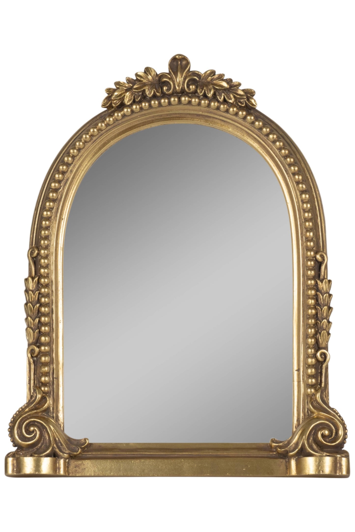 Vatican Homes Gold Resin Ornate Detail Arched Picture Frame 5x7